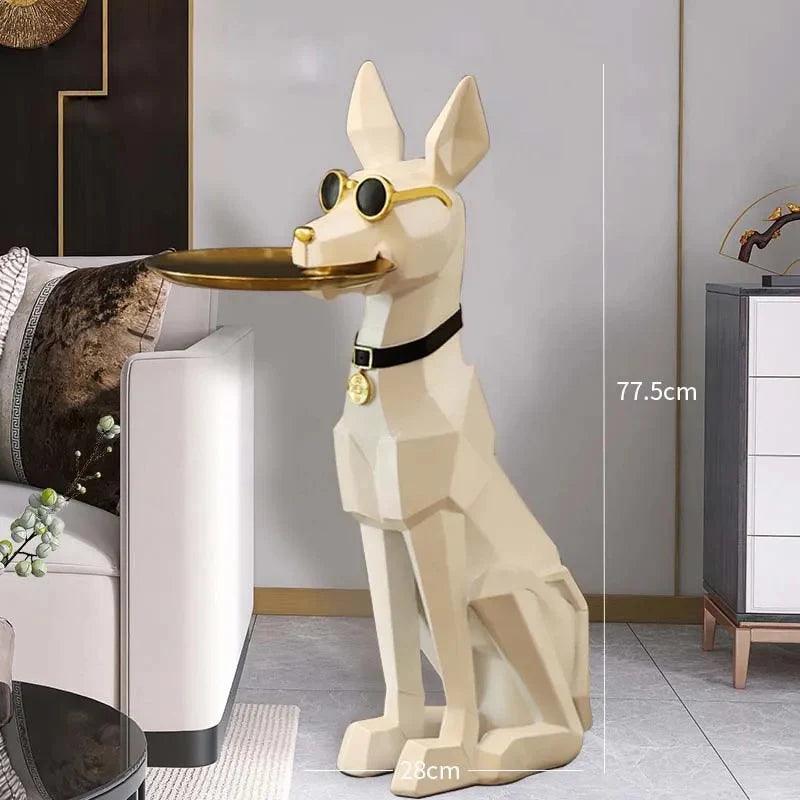 Smart Dog Butler XL (Black) – Stylish & Functional Butler Statue - Allure Box