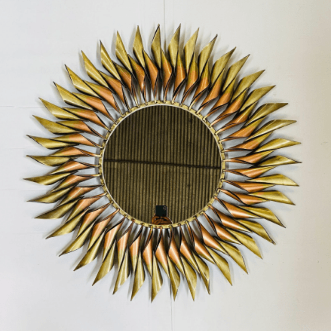 Sun Mirror Decor (Red & Golden) - Allure Box