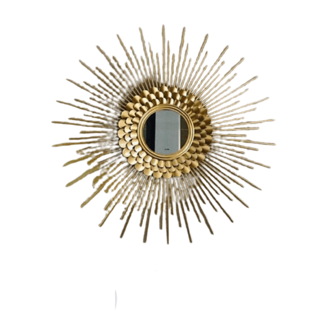 Ethereal Sunflower Designer Metal Wall Mirror - Allure Box