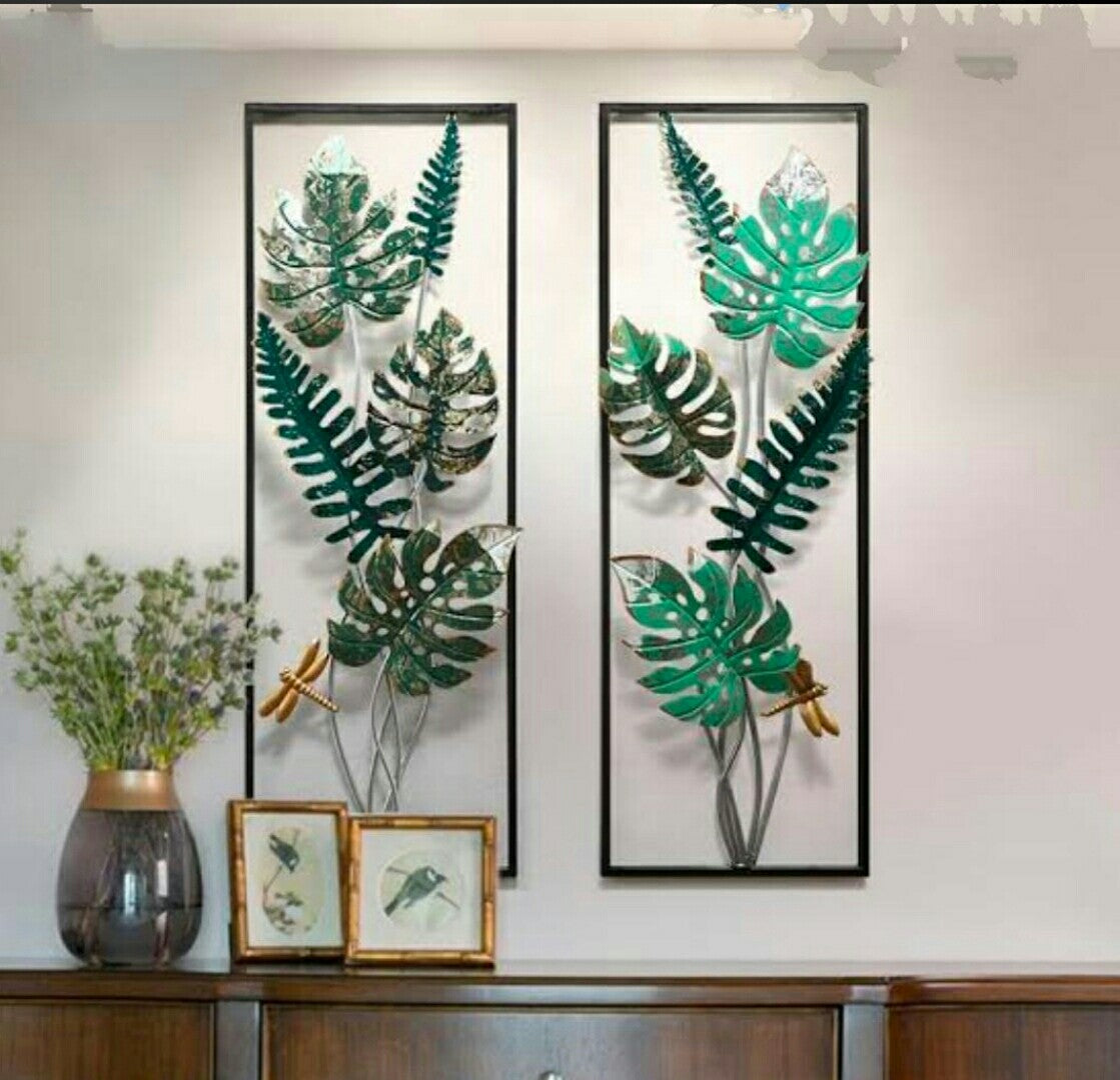 Palm Leaf Frame S2 Metal Wall Art - Allure Box