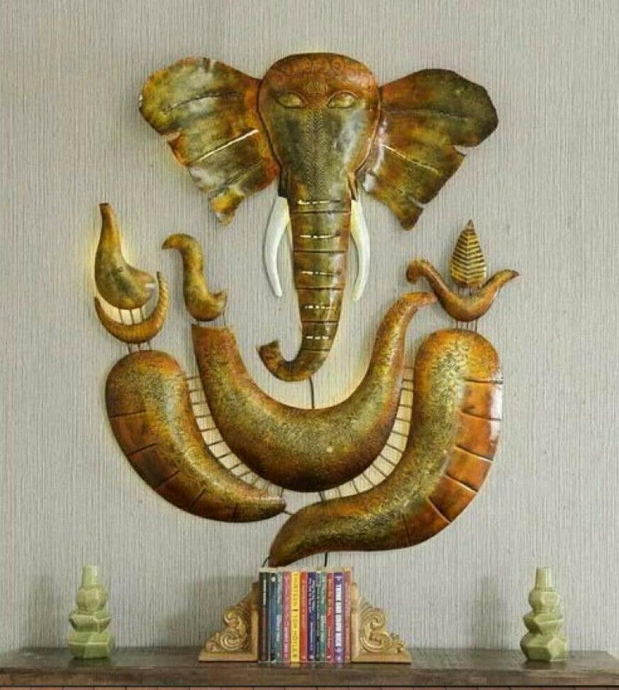 Lord Ganesha Metal Wall Decor – Divine & Artistic Wall Art | Allure Box - Allure Box