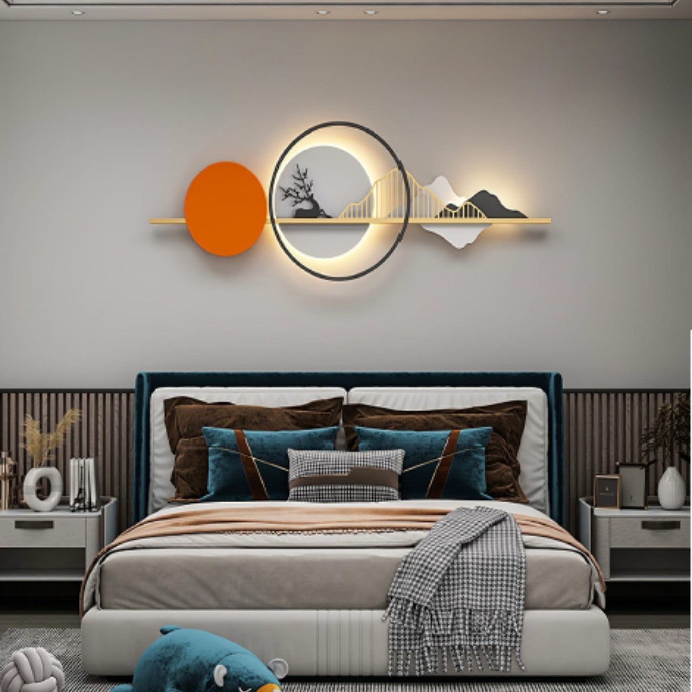 Moose Decor Orange Metal Wall Art - Allure Box