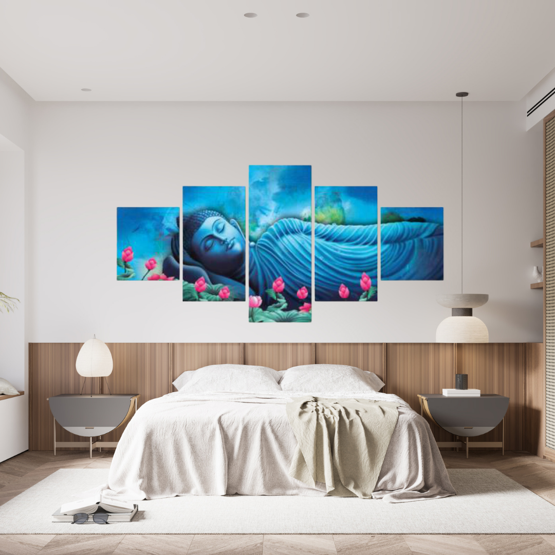 Sleeping Buddha With Floral Art LanDecape Scenery - Allure Box