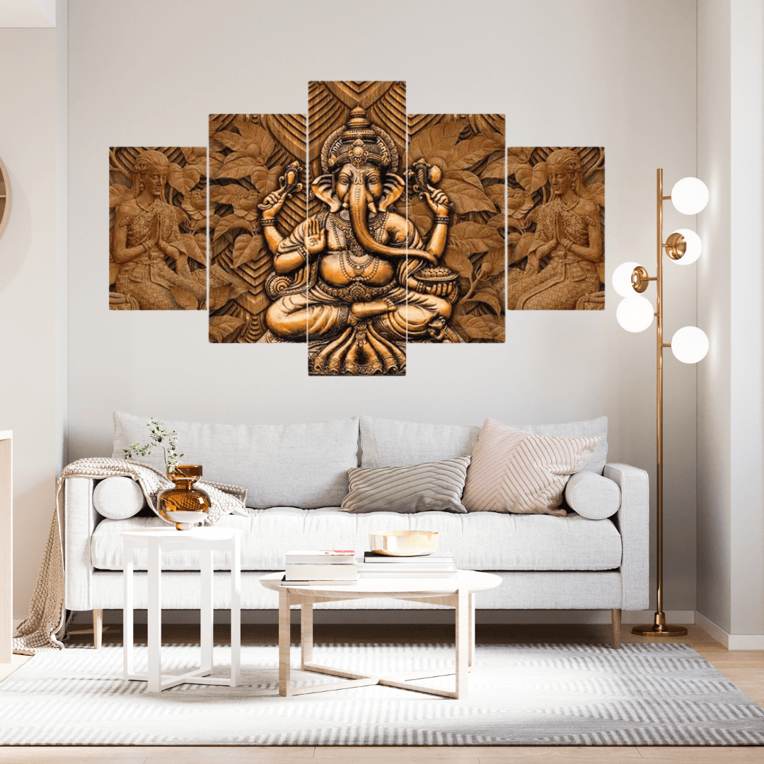 Ganpati Wall Painting Set Of 5 - Allure Box