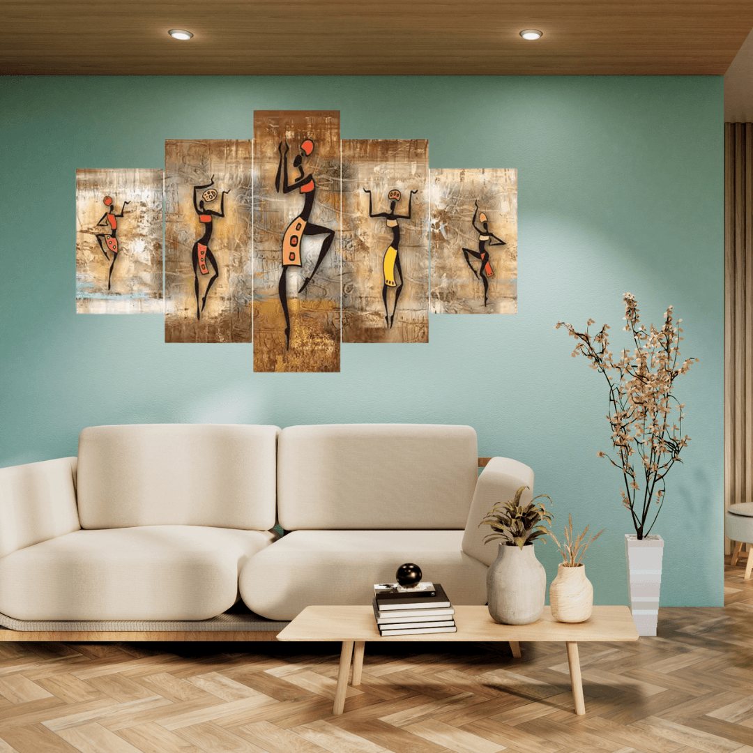 African Dancing Lady Wall Painting - Allure Box