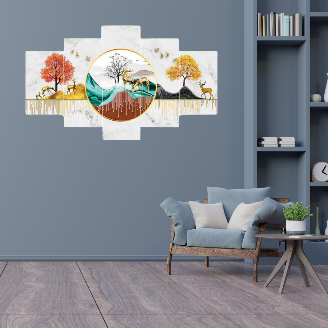 Set Of Five Framed Painting - Allure Box