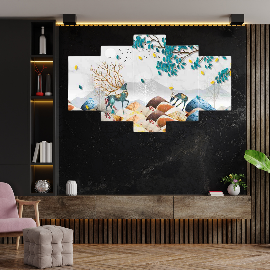 Modern Art Reindeer Wall Art - Allure Box