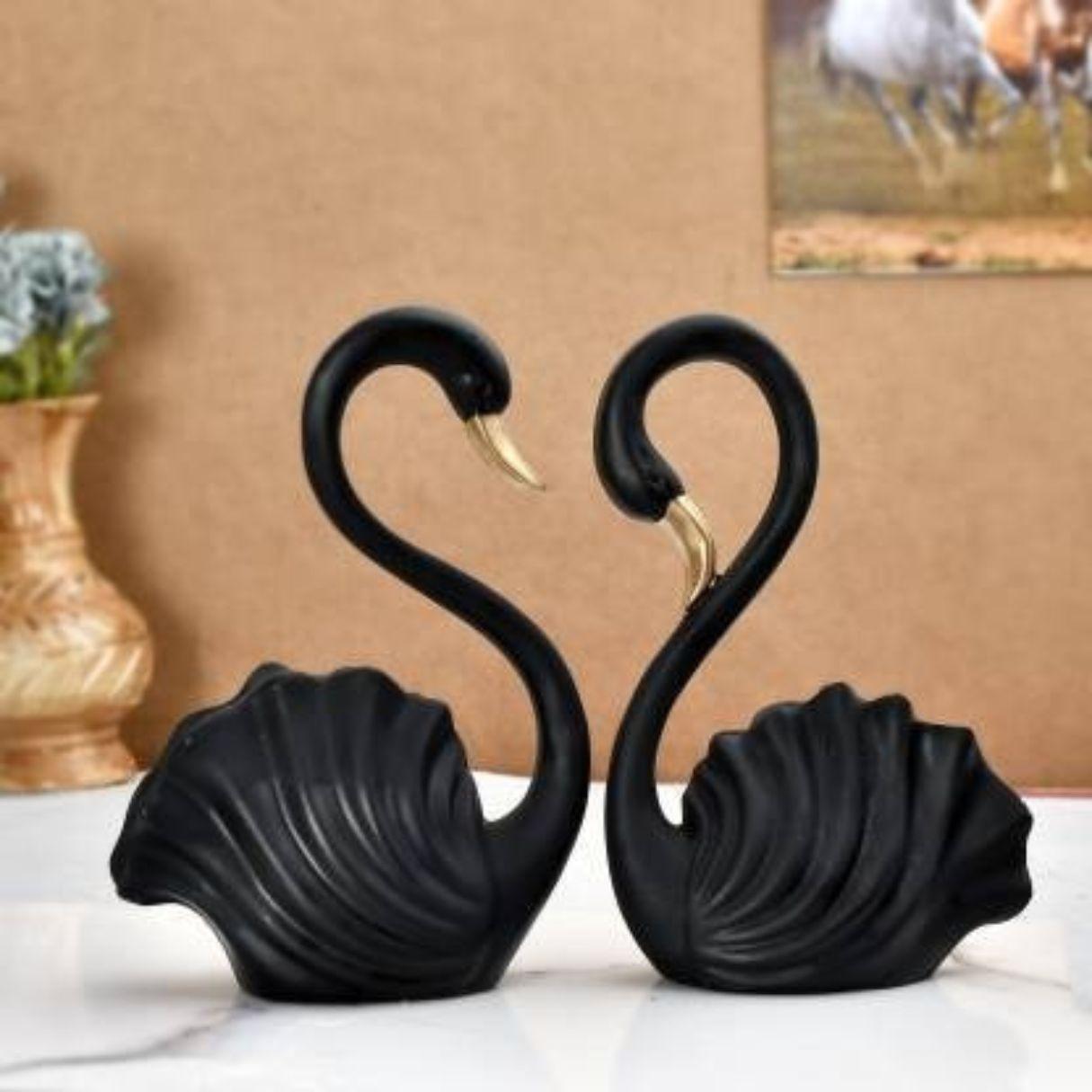 Home Swan Pair (Pink) HanDecrafted Table Decor - Allure Box