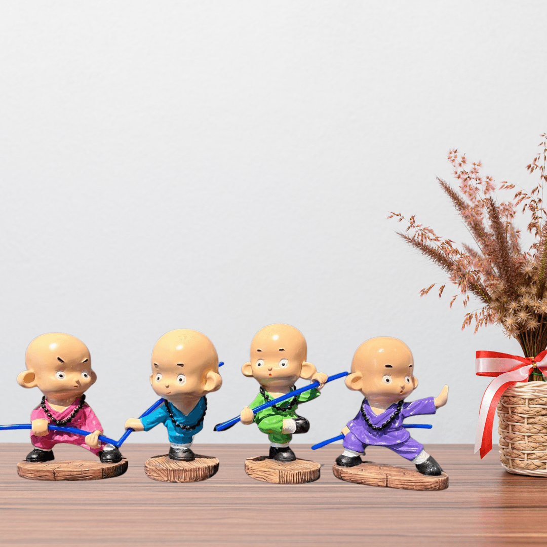 Shaolin Kung Fu Monks Statue - Allure Box