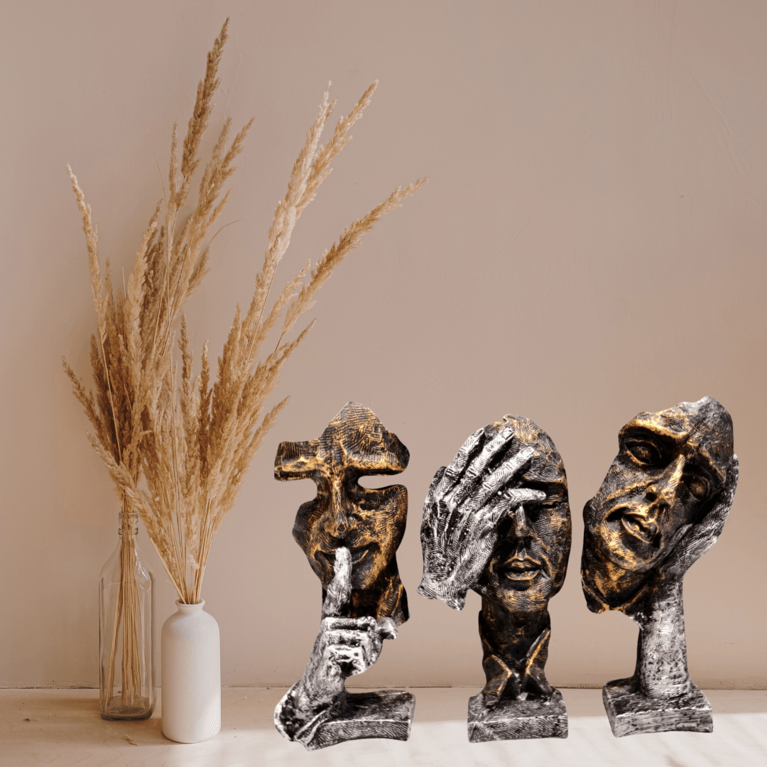 Modern Couple Face Look Statue - Allure Box