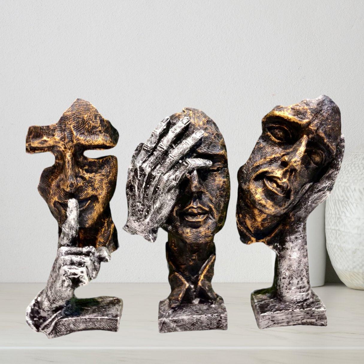 Modern Couple Face Look Statue - Allure Box