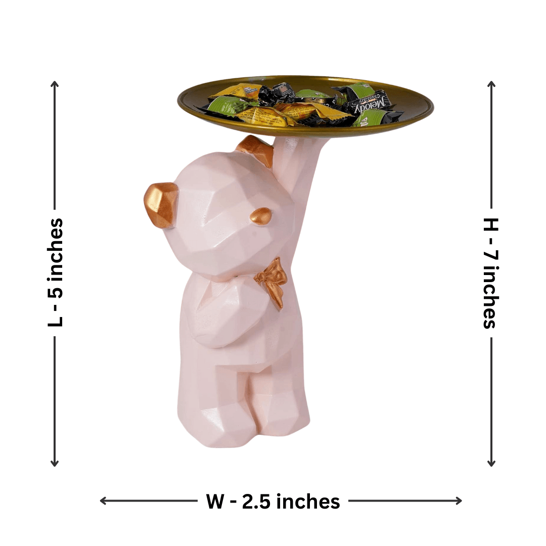 Pink Teddy Bear Decorative Showpiece – Cute & Adorable Home Décor - Allure Box