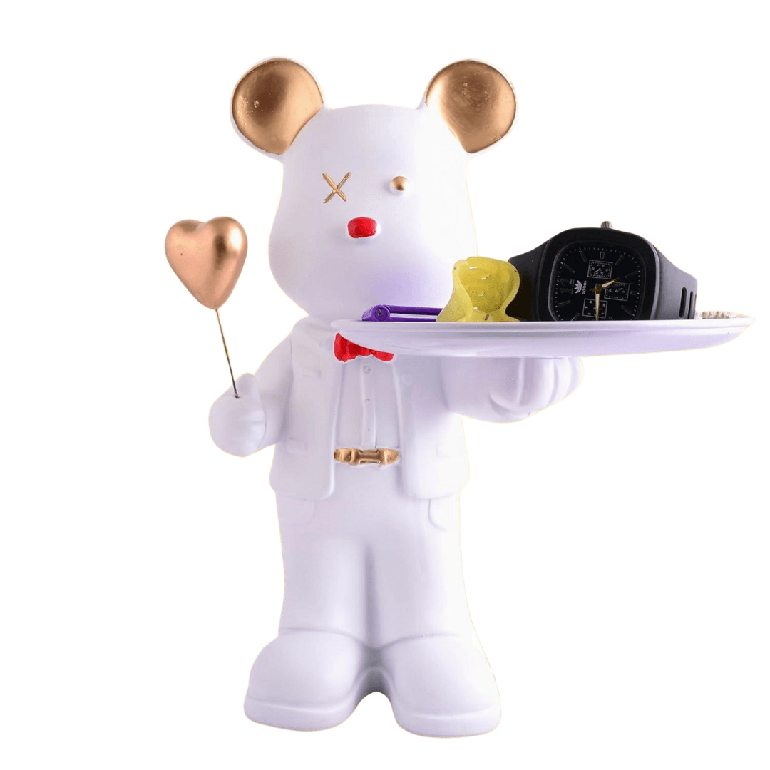 Teddy Bear with Platter – Adorable & Functional Decor - Allure Box