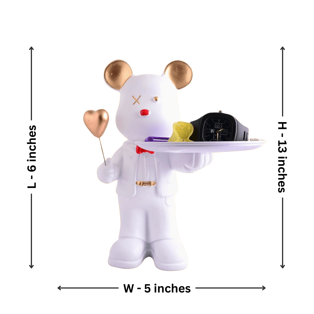 Teddy Bear with Platter – Adorable & Functional Decor - Allure Box
