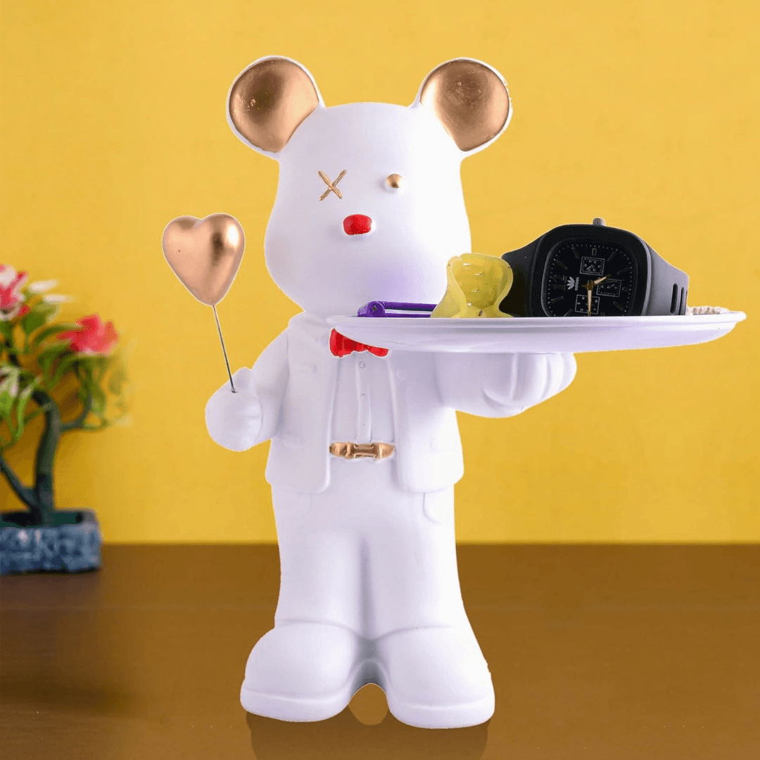 Teddy Bear with Platter – Adorable & Functional Decor - Allure Box