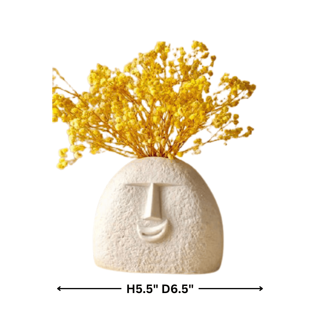 Bohemian Smiley Face Ceramic Flower Vase - Allure Box