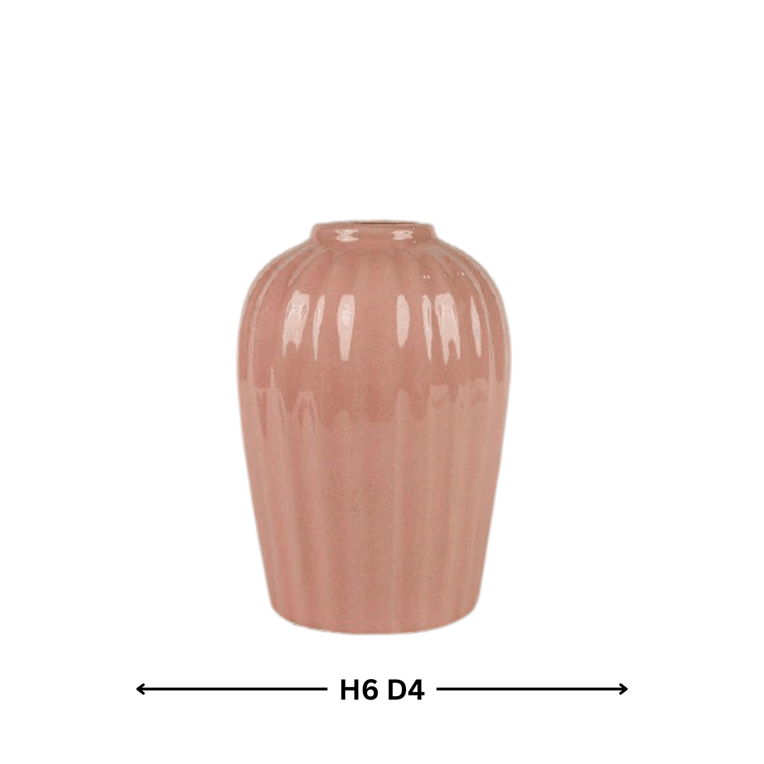Ceramic Pink Flower Vase - Allure Box