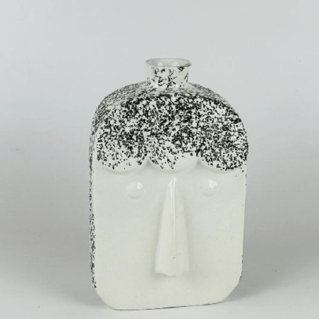 Ceramic Off- White Beautiful Unique Flower Vase - Allure Box
