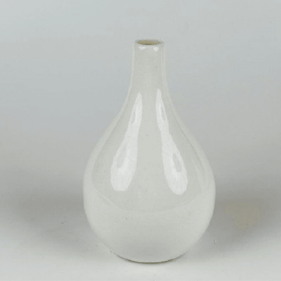 White Tear drop Ceramic Flower Vase - Allure Box