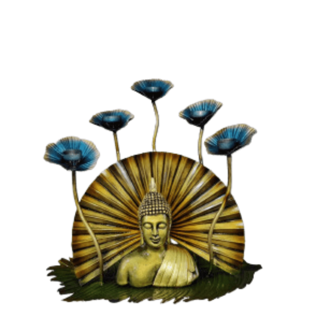 Budha With 5 T-Lights - Allure Box