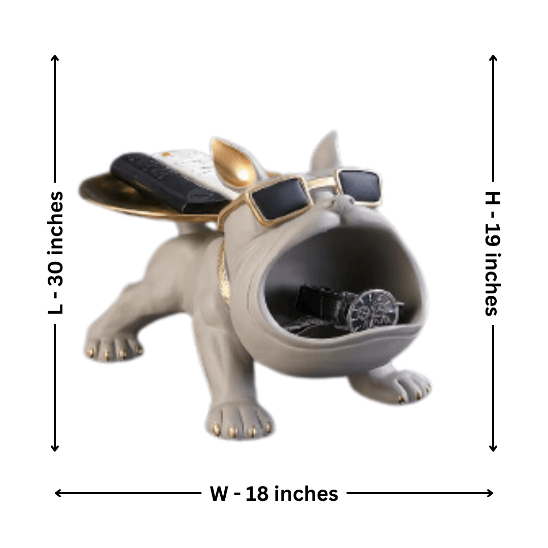 Storage Bulldog (Grey) – Stylish & Functional Decor - Allure Box