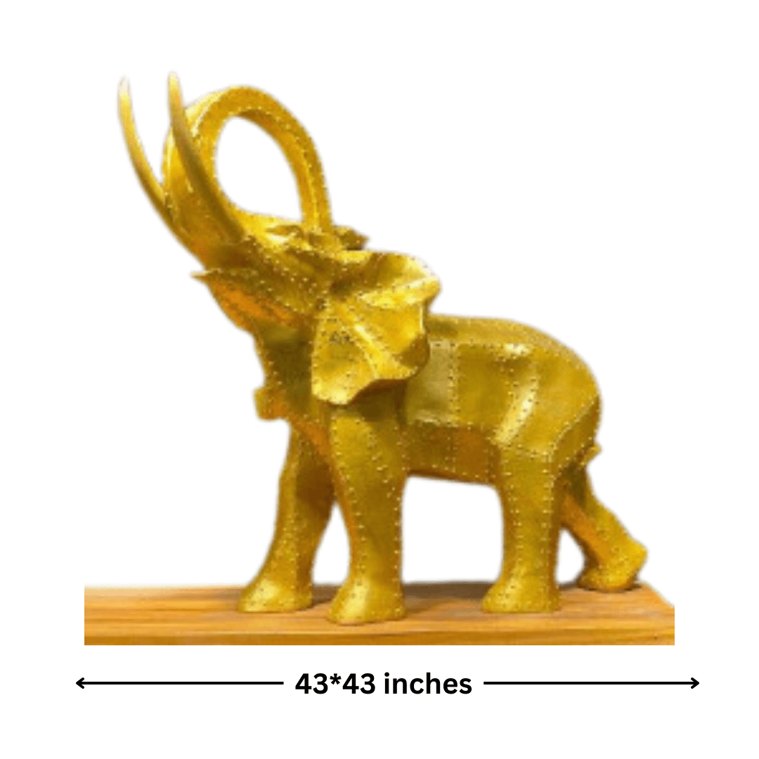 Exquisite Elephant (Gold) – Luxurious Decorative Sculpture - Allure Box