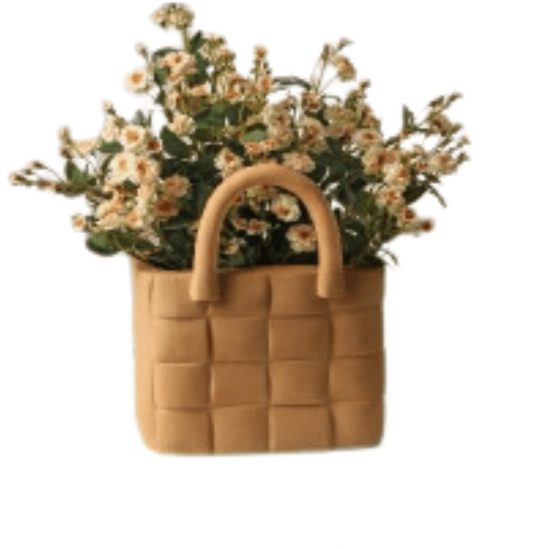 Floral Bag (Dusty Yellow) – Elegant Decorative Bag Sculpture - Allure Box