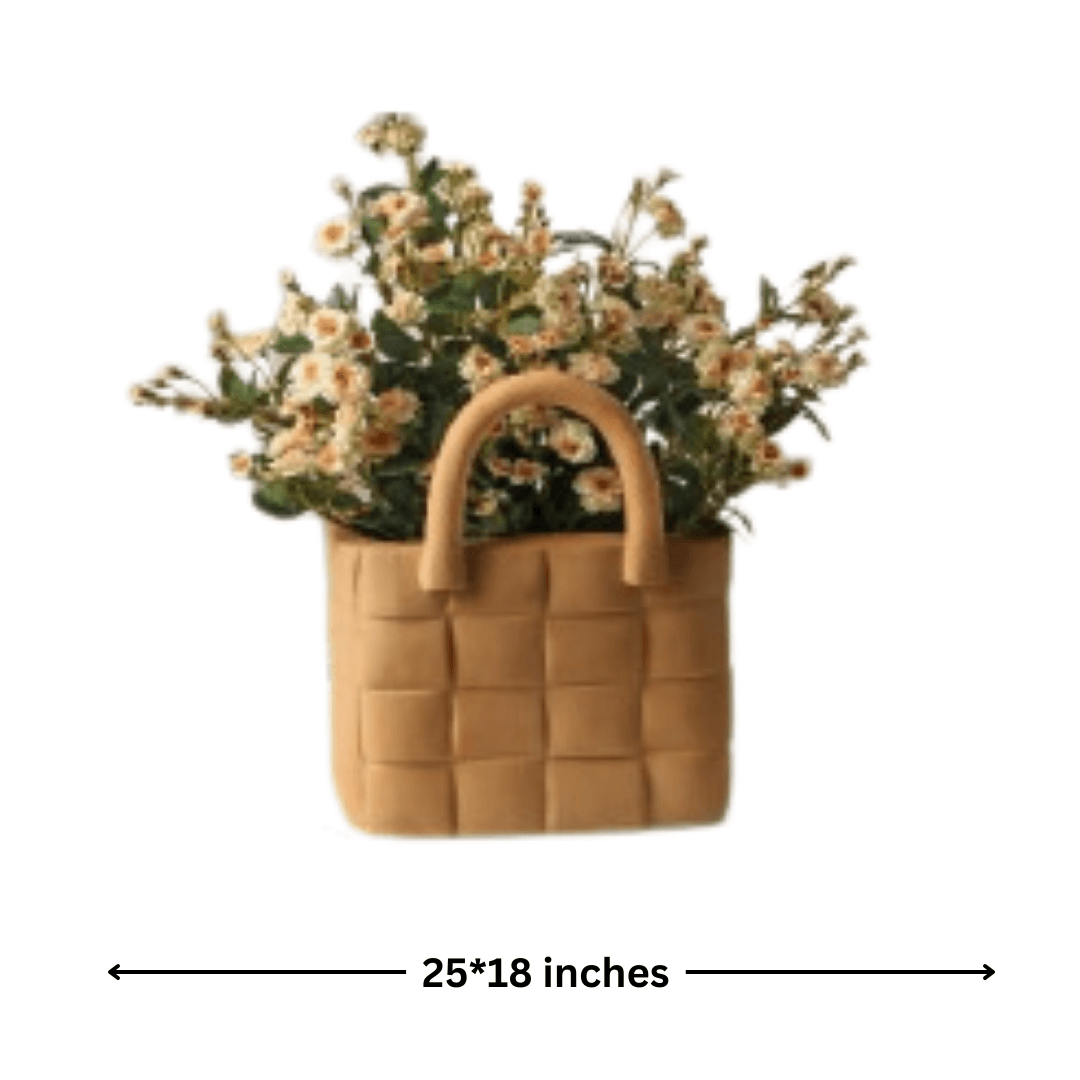 Floral Bag (Dusty Yellow) – Elegant Decorative Bag Sculpture - Allure Box