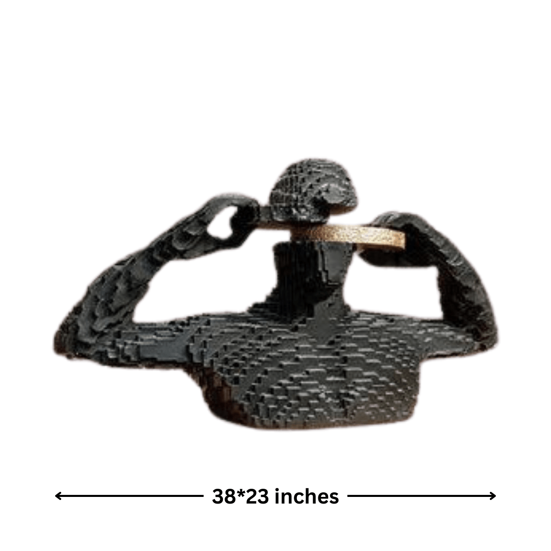 Techno Man (Black) – Futuristic & Modern Sculpture - Allure Box