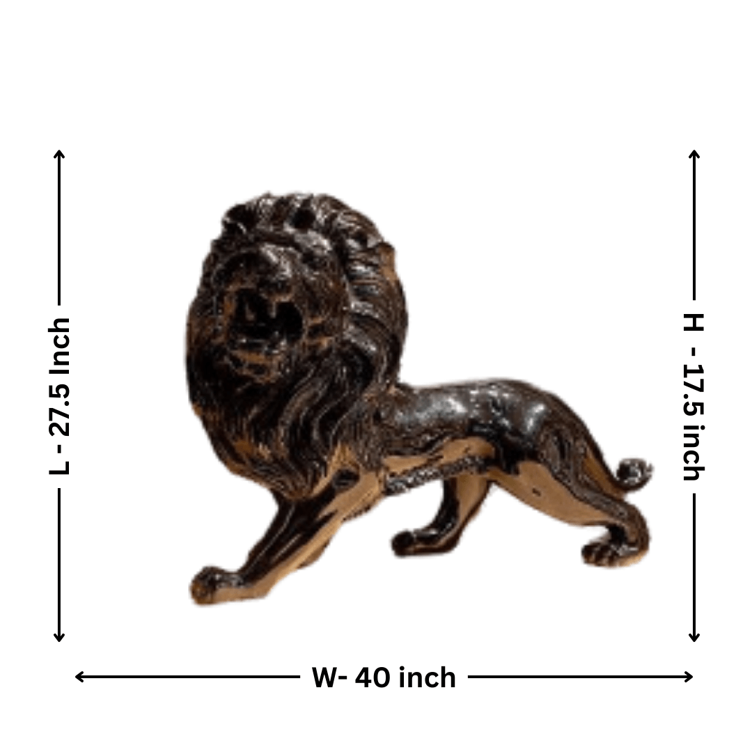 Roaring Lion (Black) – Fierce & Majestic Statement Sculpture - Allure Box