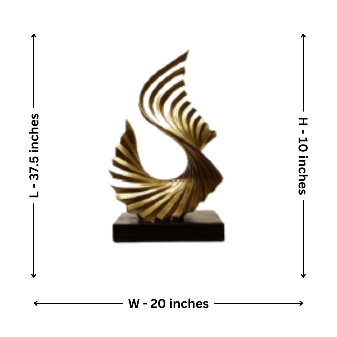 Twisted Tales (Gold) – Elegant & Artistic Abstract Sculpture - Allure Box