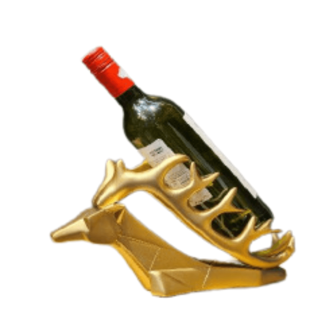 Sauve Stag Wine Holder (Gold) – Luxurious & Elegant Wine Display - Allure Box