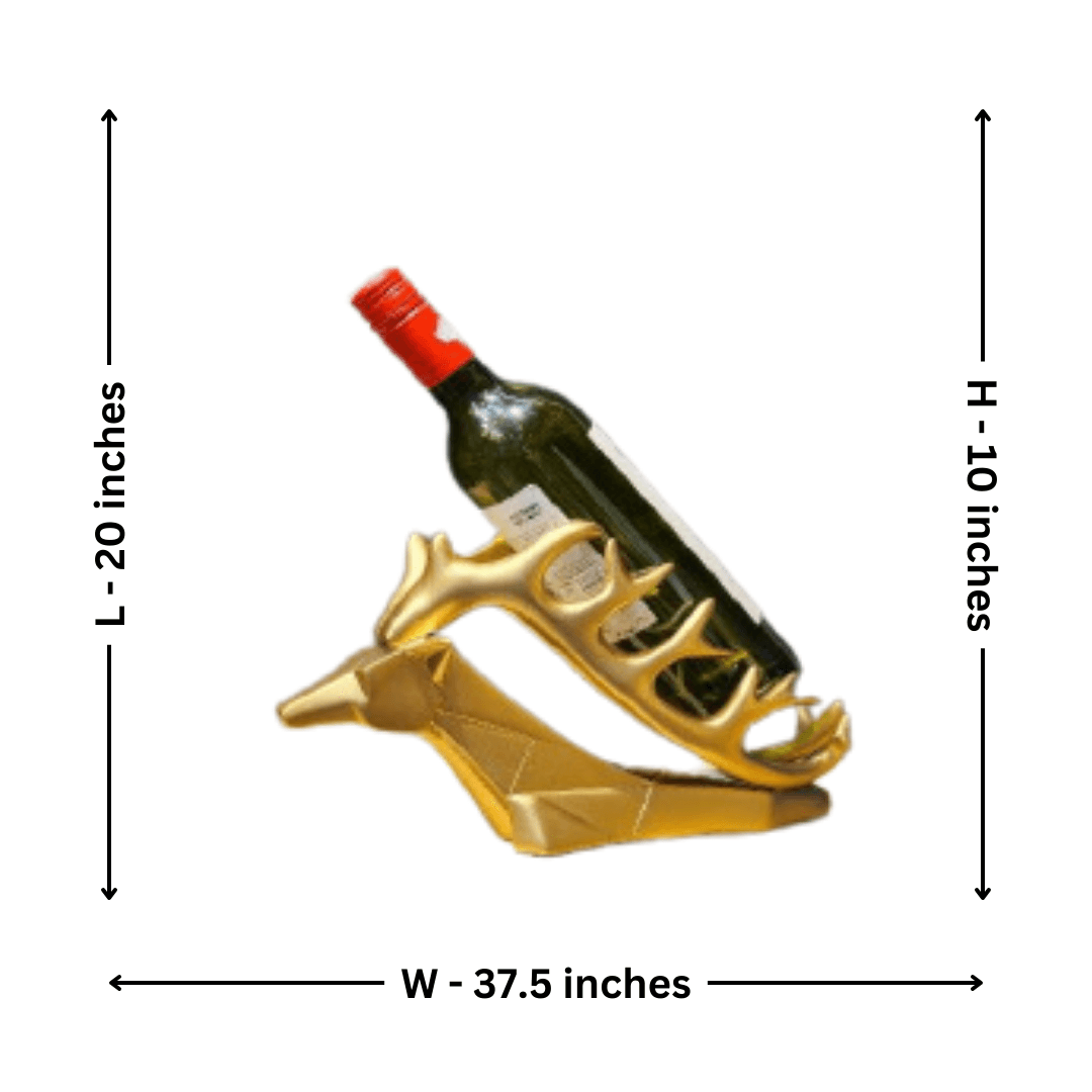 Sauve Stag Wine Holder (Gold) – Luxurious & Elegant Wine Display - Allure Box