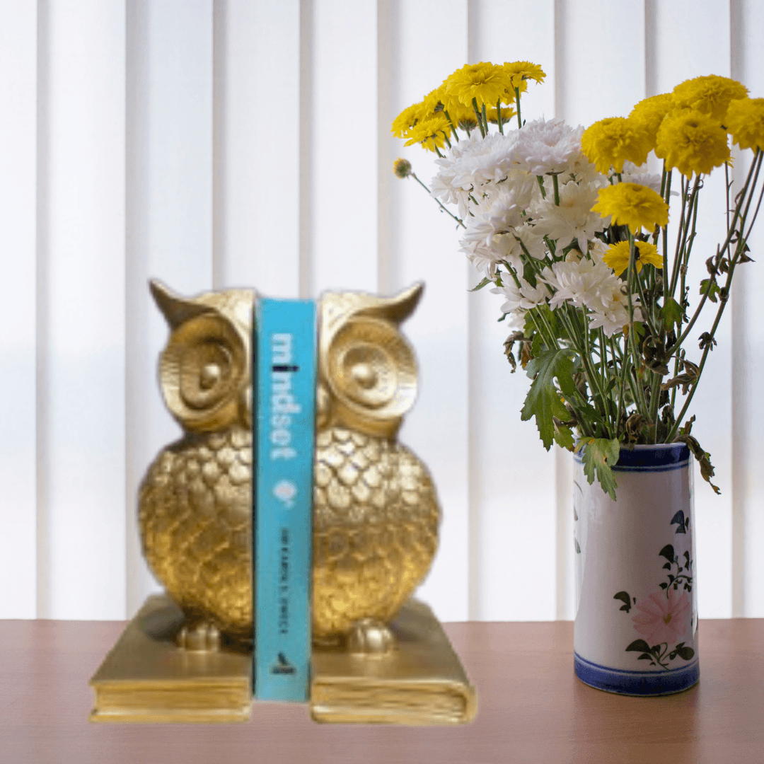 Owl Bookend (Gold) - Allure Box
