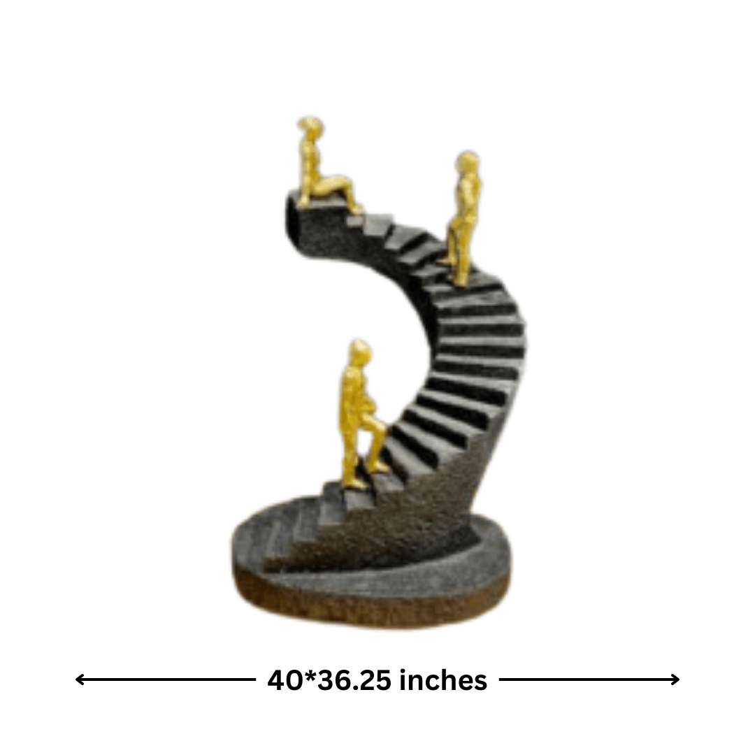 The Staircase (Black) – Modern Abstract Table Accent - Allure Box