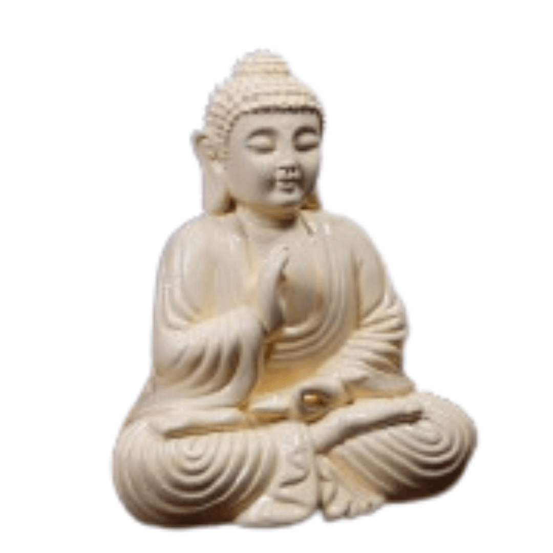 Tranquilin Buddha (Off White) – Serene & Elegant Buddha Sculpture - Allure Box