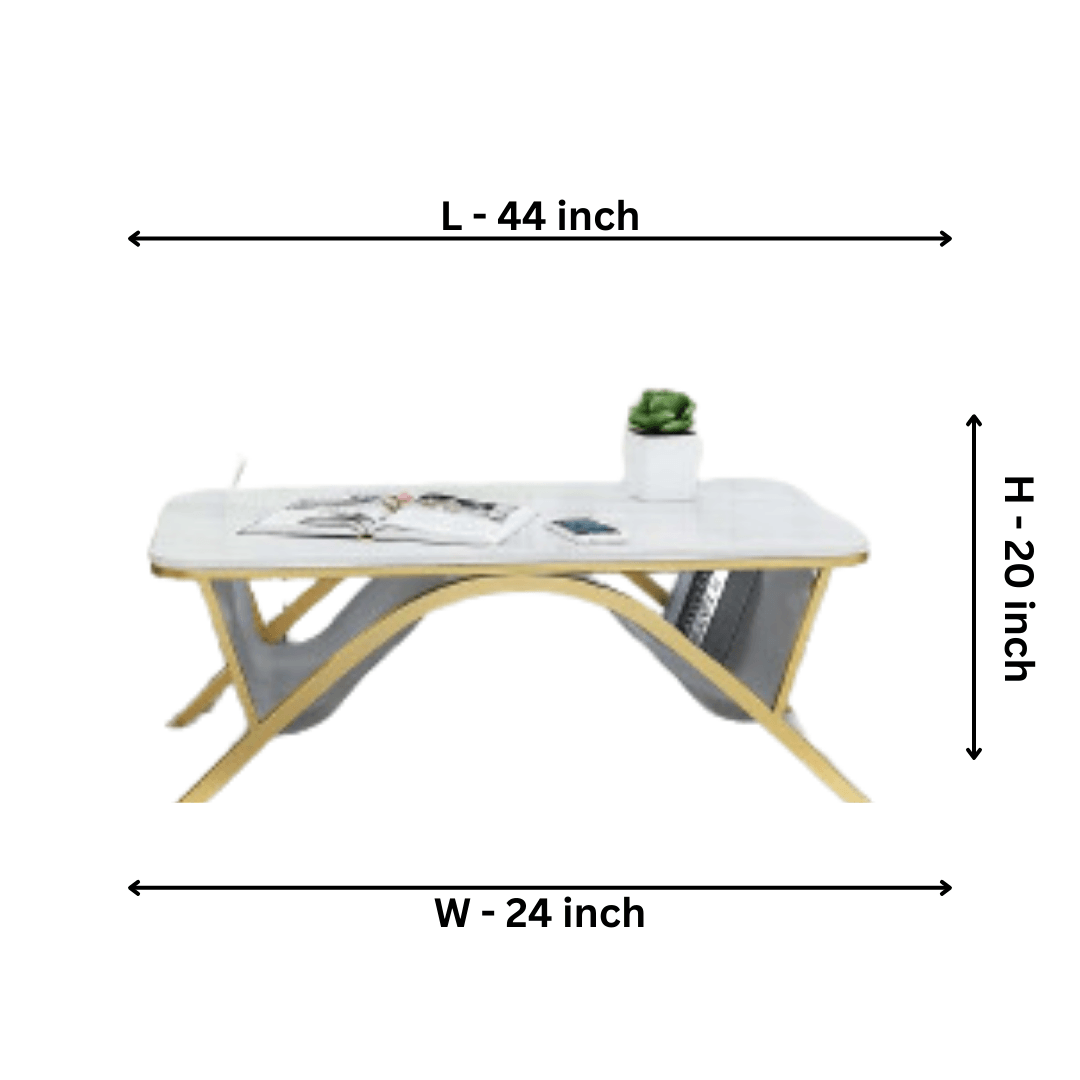White Rectangular Coffee Table - Allure Box