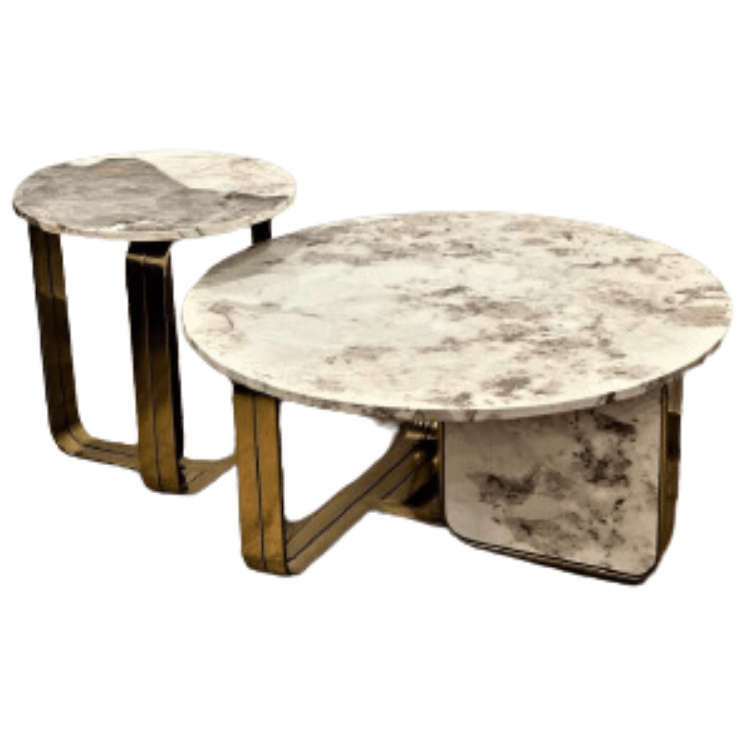 Round Marble Top Center Table - Allure Box