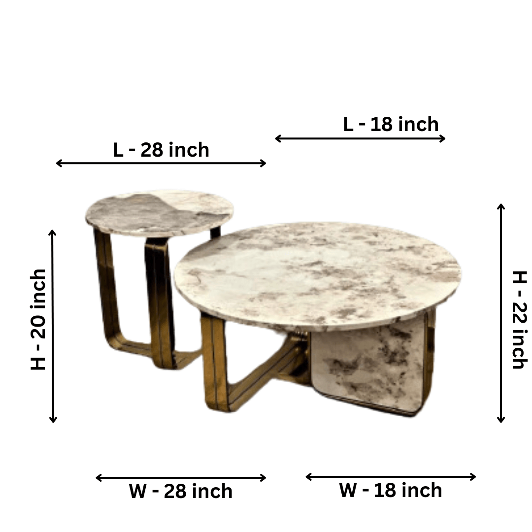 Round Marble Top Center Table - Allure Box