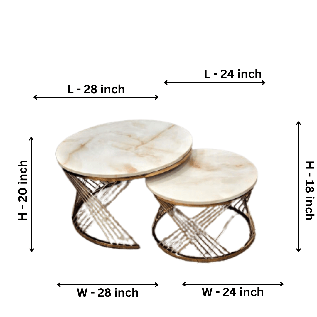Metal Frame Center Table - Allure Box