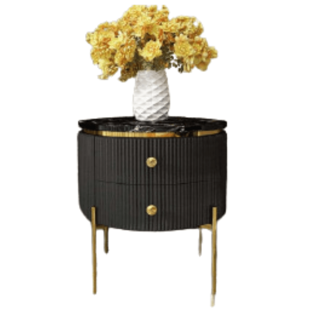 Stainless Steel Ss Corner Table Black - Allure Box
