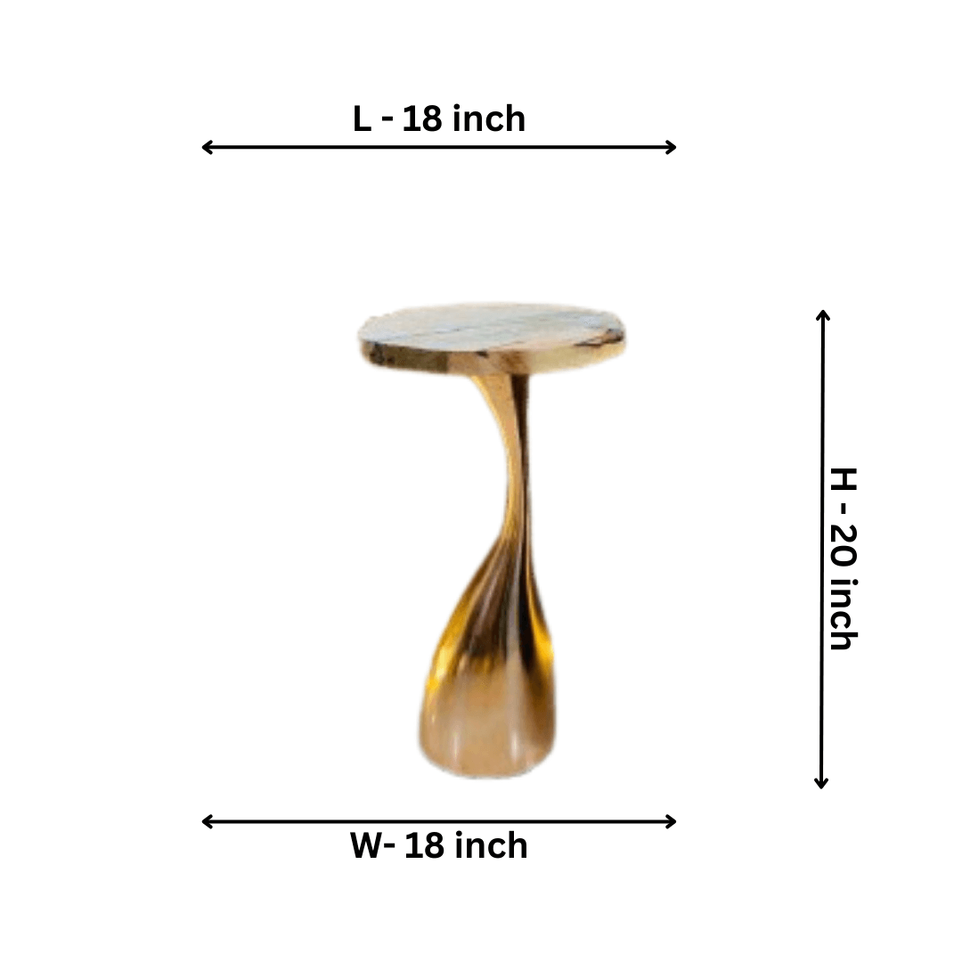 Classic Ernest Side Table In Gold Finish - Allure Box