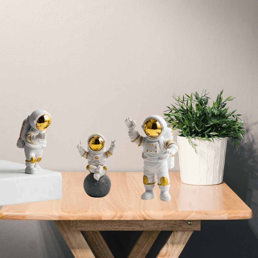 Astronaut Statue Sculpture (Set Of 3) - Allure Box