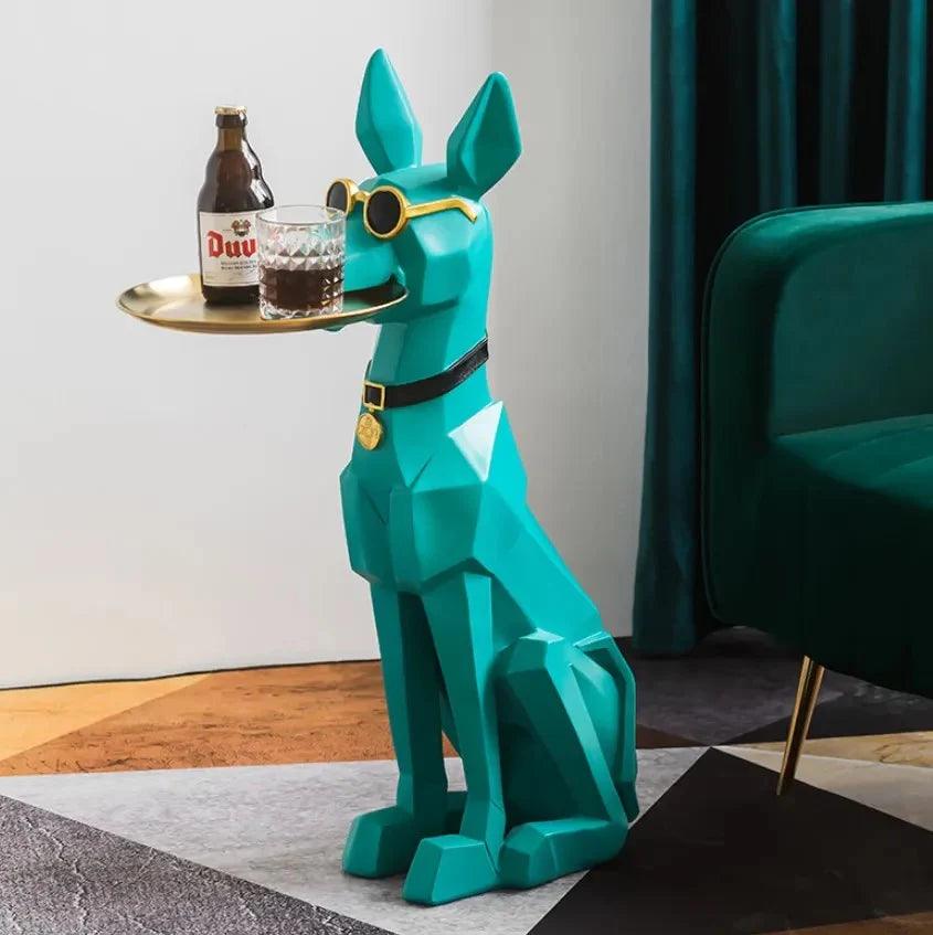 Smart Dog Butler XL (Black) – Stylish & Functional Butler Statue - Allure Box