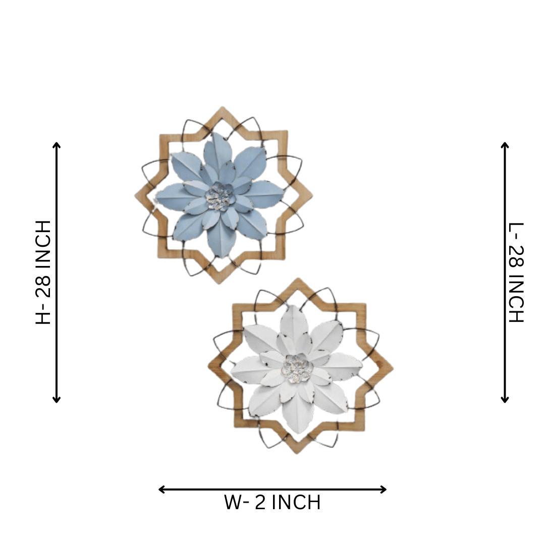 Blue Rustic Petal Wall Art - Allure Box
