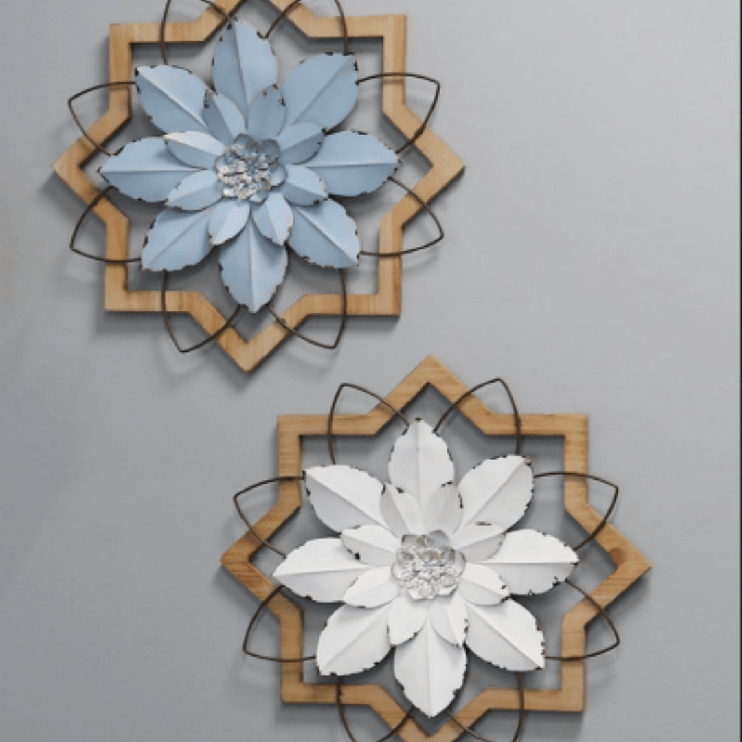 Blue Rustic Petal Wall Art - Allure Box