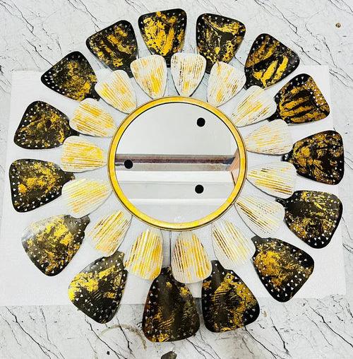 Floral Large Mirror Metal Art - Allure Box