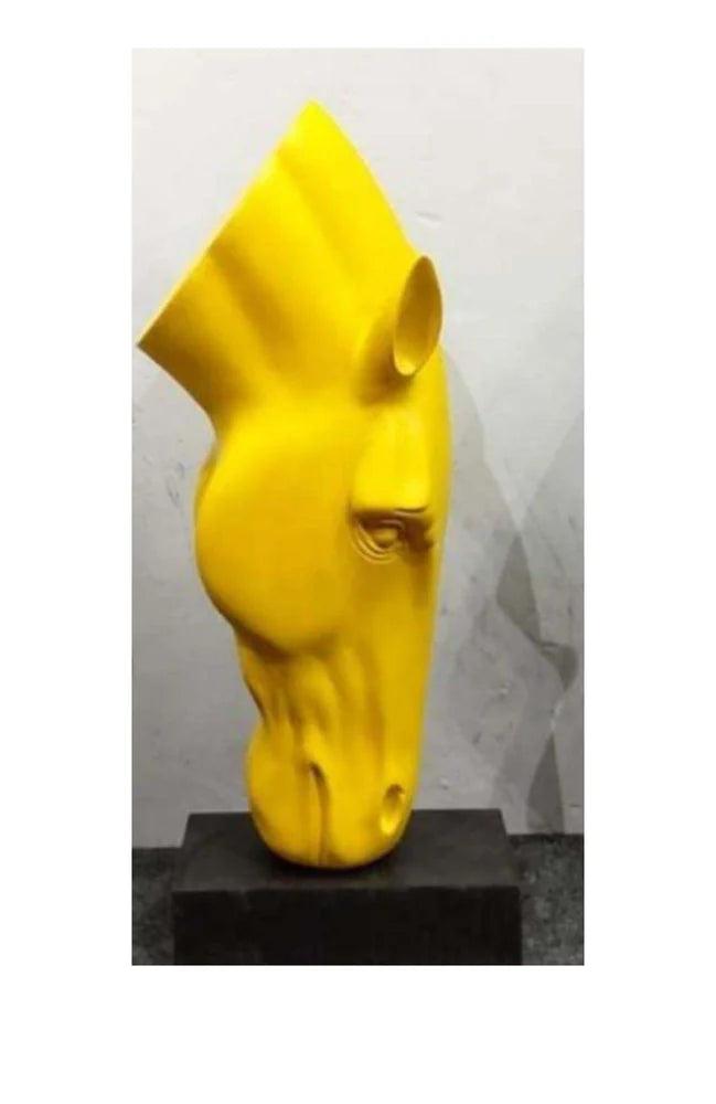 Horse Head (Yellow) – Bold & Elegant Horse Figurine for Home Decor - Allure Box