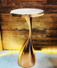 Classic Ernest Side Table In Gold Finish - Allure Box
