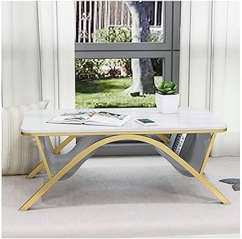 White Rectangular Coffee Table